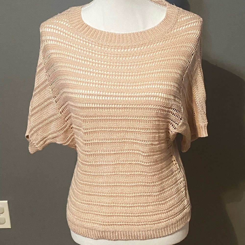 New York & Company Rose Colored Textured Sweater